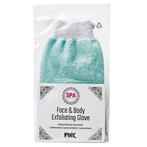 PINK Face & Body Peeling-Handschuh – Mintgrün