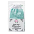 PINK Face & Body Peeling handschoen - mintgroen